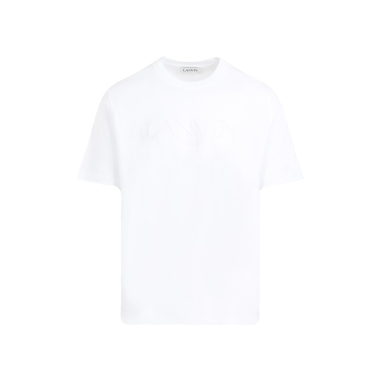 Shop Lanvin Optic White Cotton Paris Classic T-shirt