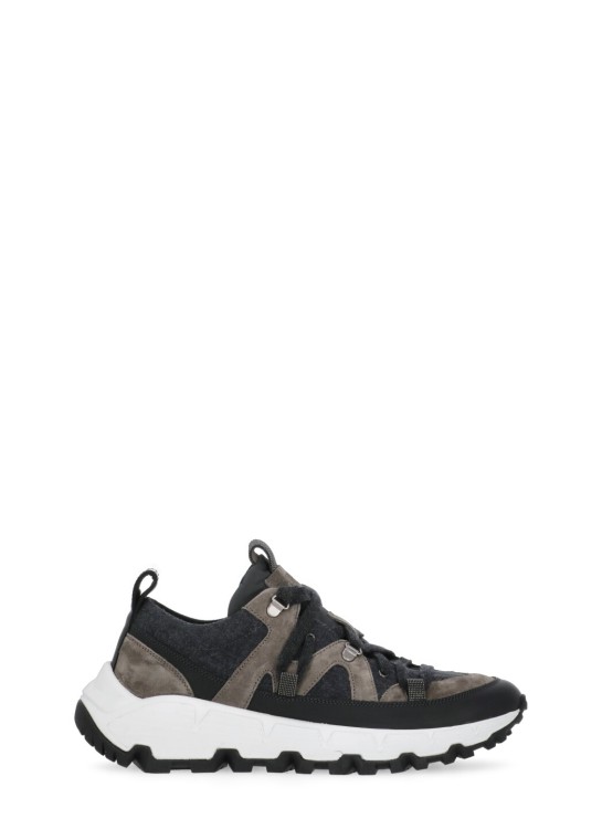 Brunello Cucinelli Leather Sneakers In Multicolor