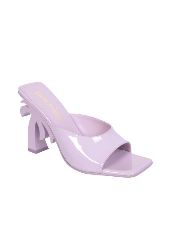 Shop Palm Angels Palm Tree Heel Mules In Pink