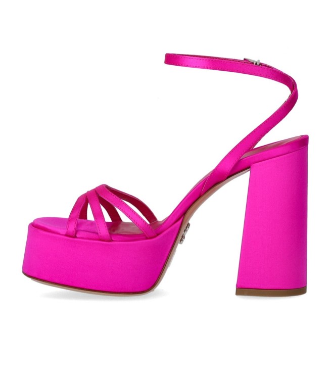 Shop Sergio Levantesi Vanilla Fuchsia Heeled Sandal In Pink