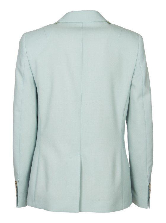 Shop Paul Smith Aqua Green Vent On Back Jacket In Grey
