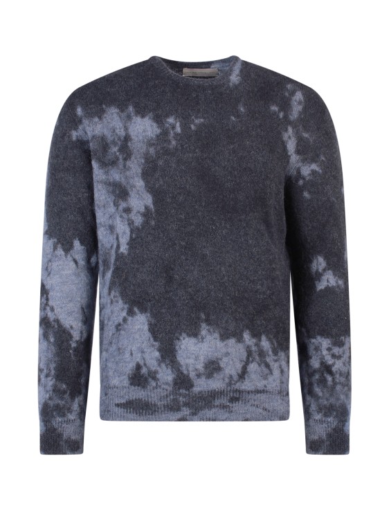 Shop Original Vintage Wool Blend Sweater With Tie-dye Effect In Black