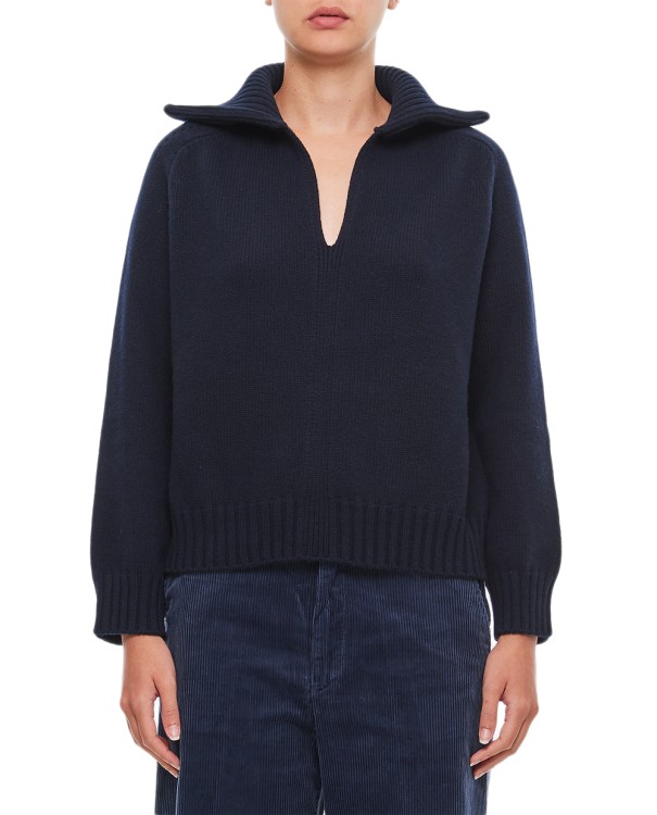 Shop Plan C Wool Cashmere V Neck Sweater In Black