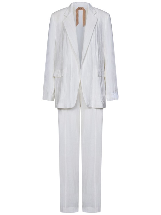 N°21 White Linen Blend Suit