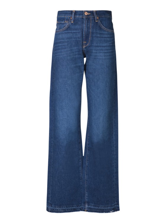 7 For All Mankind Wide Jeans In Blue