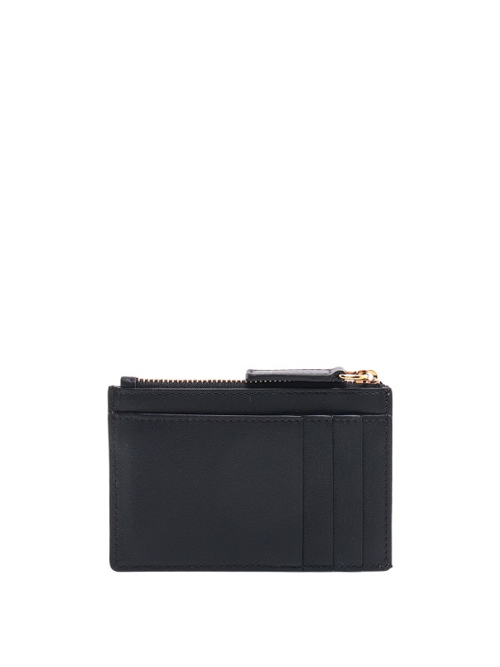 Shop Versace Leather Card Holder In Black
