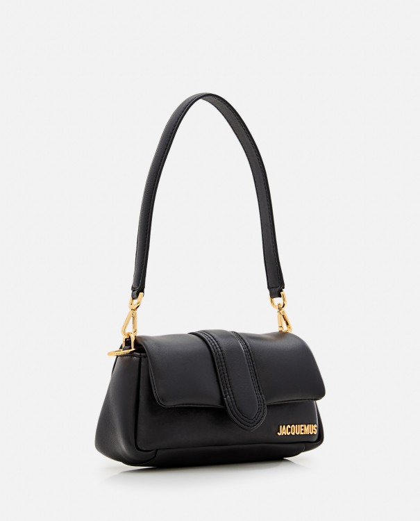 Shop Jacquemus Le Petit Bambimou Leather Shoulder Bag In Black