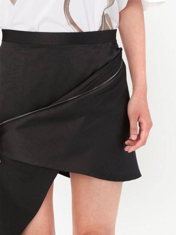 Shop Jw Anderson Black Zip-detail Mini Skirt