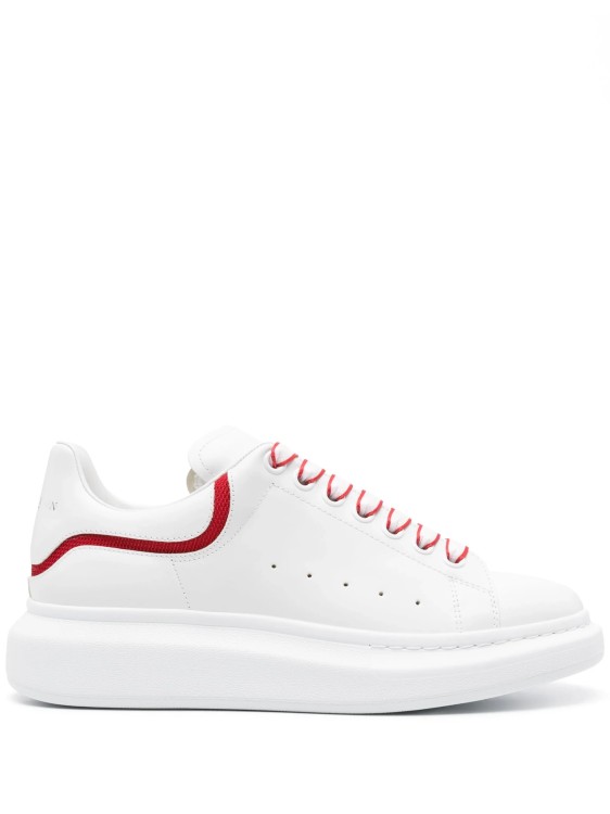Shop Alexander Mcqueen White Lace-up Sneakers
