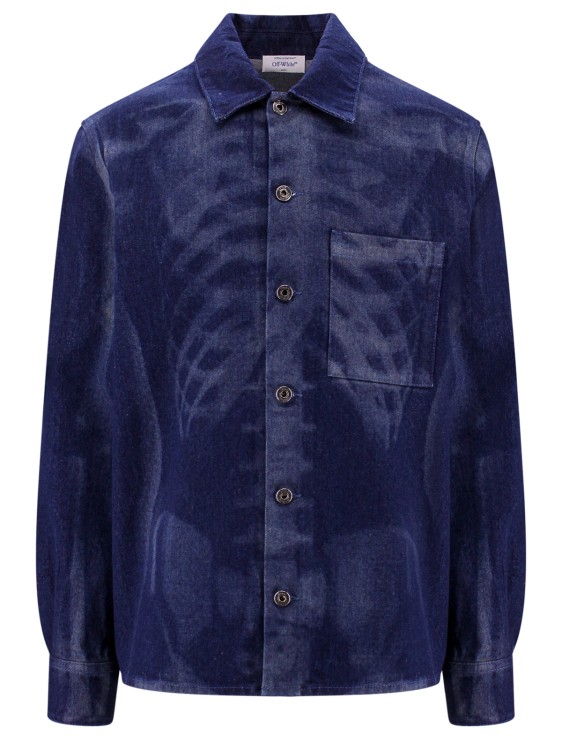 Shop Off-white One Breast Pocket Shirt In Blue