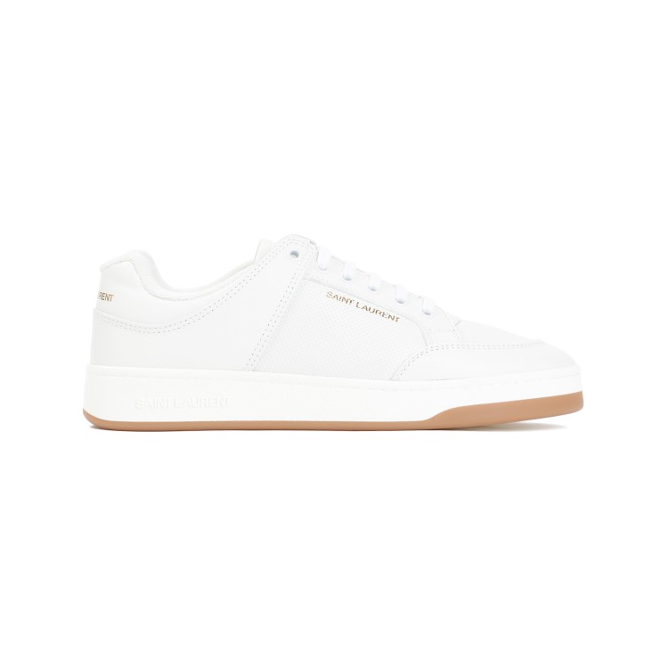 Shop Saint Laurent Sl61 White Leather Sneakers