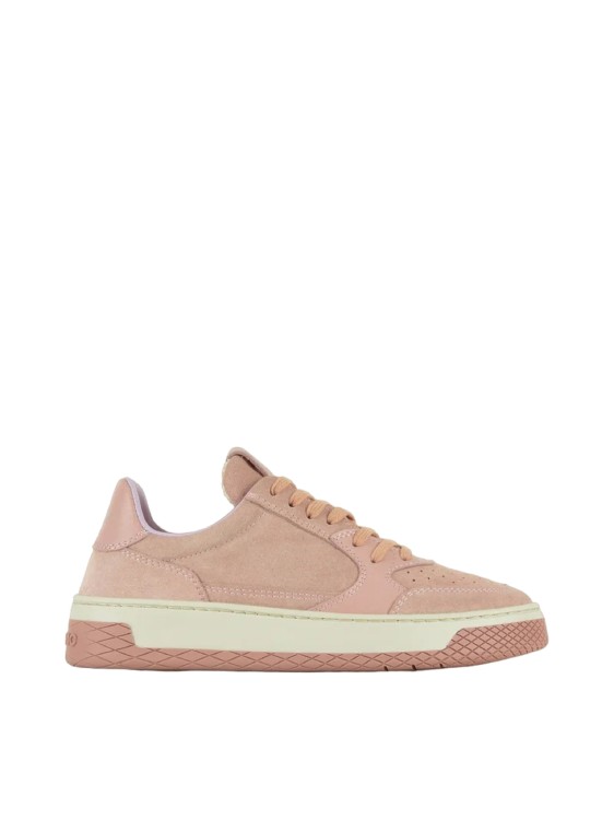Shop Pànchic Powder Pink Suede Upper With Tone-on-tone Sneakers