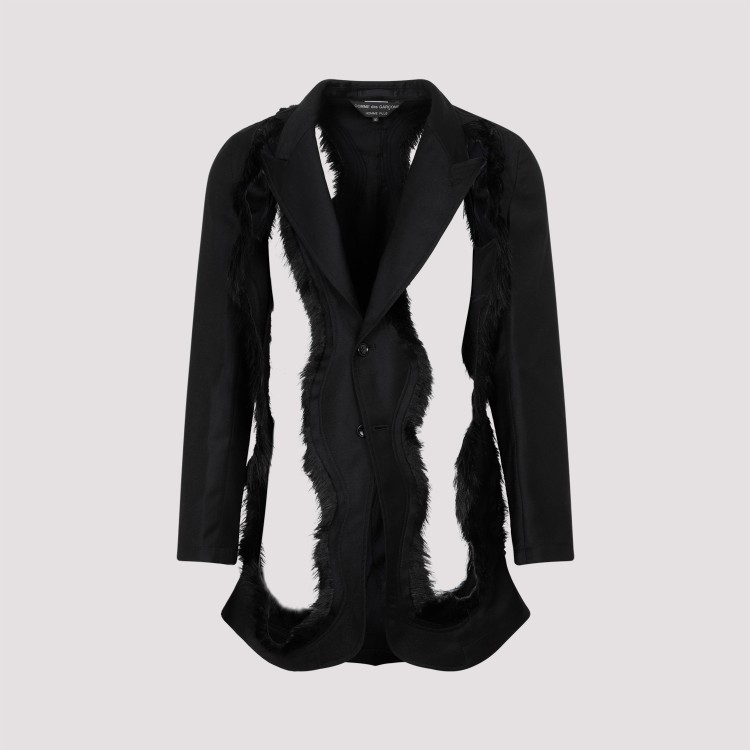 Shop Comme Des Garçons Black Wool Jacket