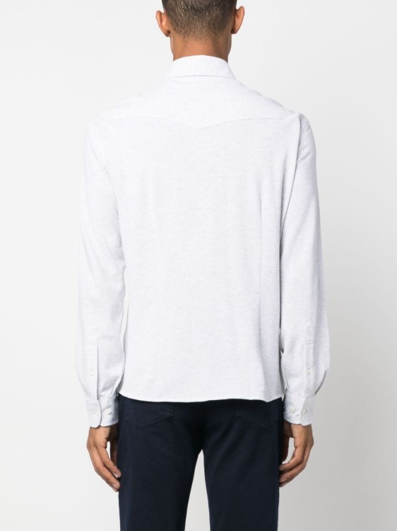 Shop Brunello Cucinelli Chest-pocket Cotton Shirt In White