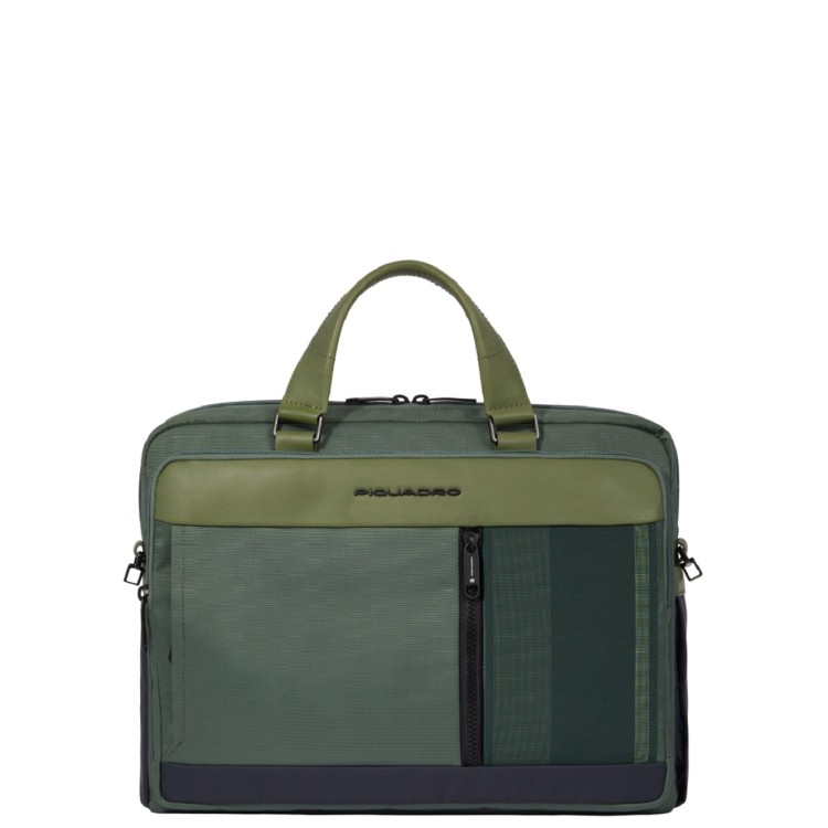 Piquadro Work Briefcase For Pc And Ipad In Green