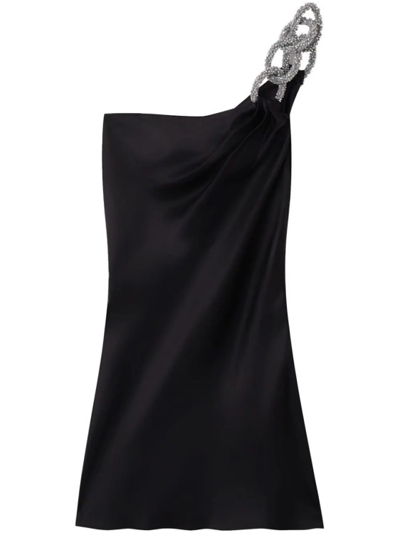 Shop Stella Mccartney Black Falabella Mini Dress