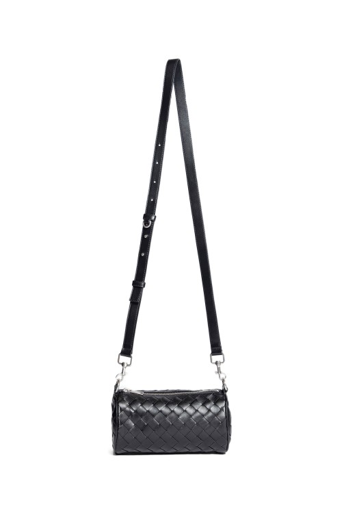 Bottega Veneta Mini Classic Avenue Shoulder Bag In Intrecciato Leather In Black