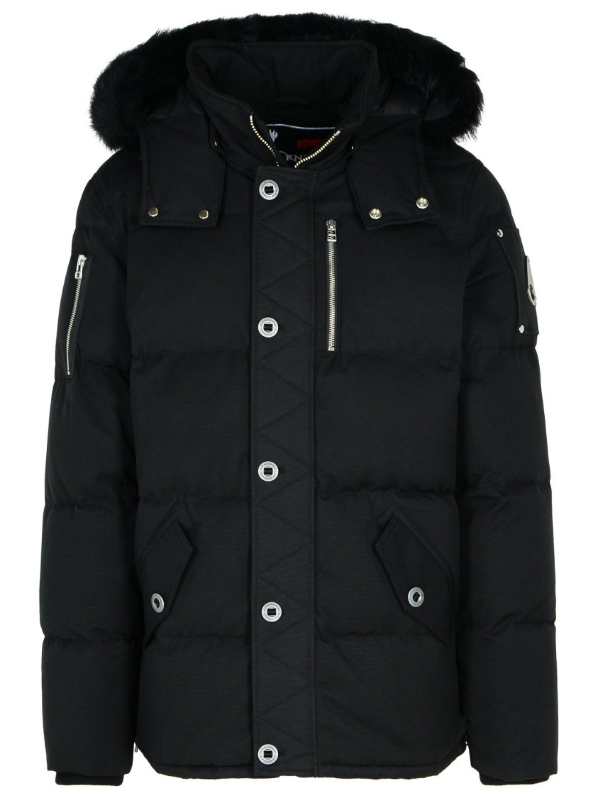 Moose Knuckles Original Ballistic Bomber Neoshear Down Jacket In Black
