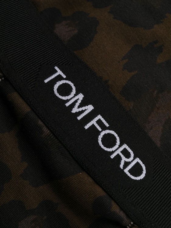 Shop Tom Ford Leopard Cotton Briefs In Black