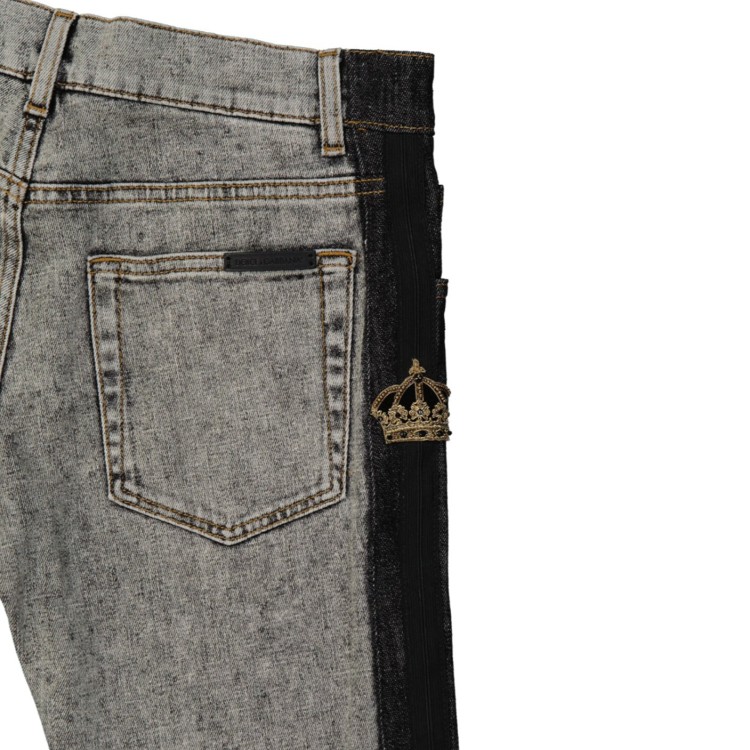 Shop Dolce & Gabbana Skinny Denim Jeans In Grey
