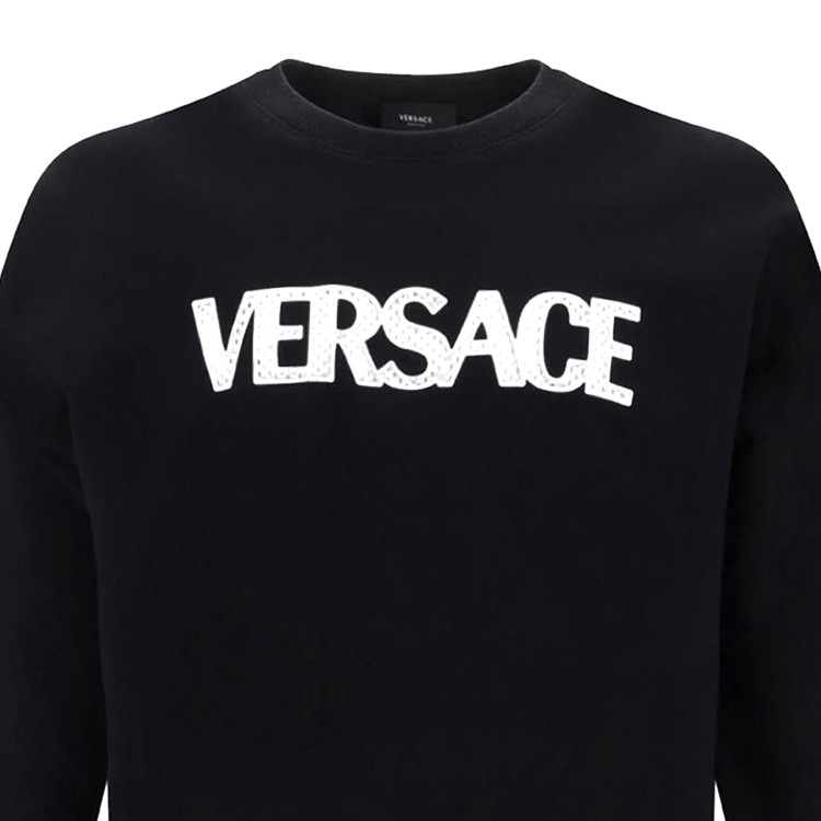 Shop Versace Black Logo Sweartshirt