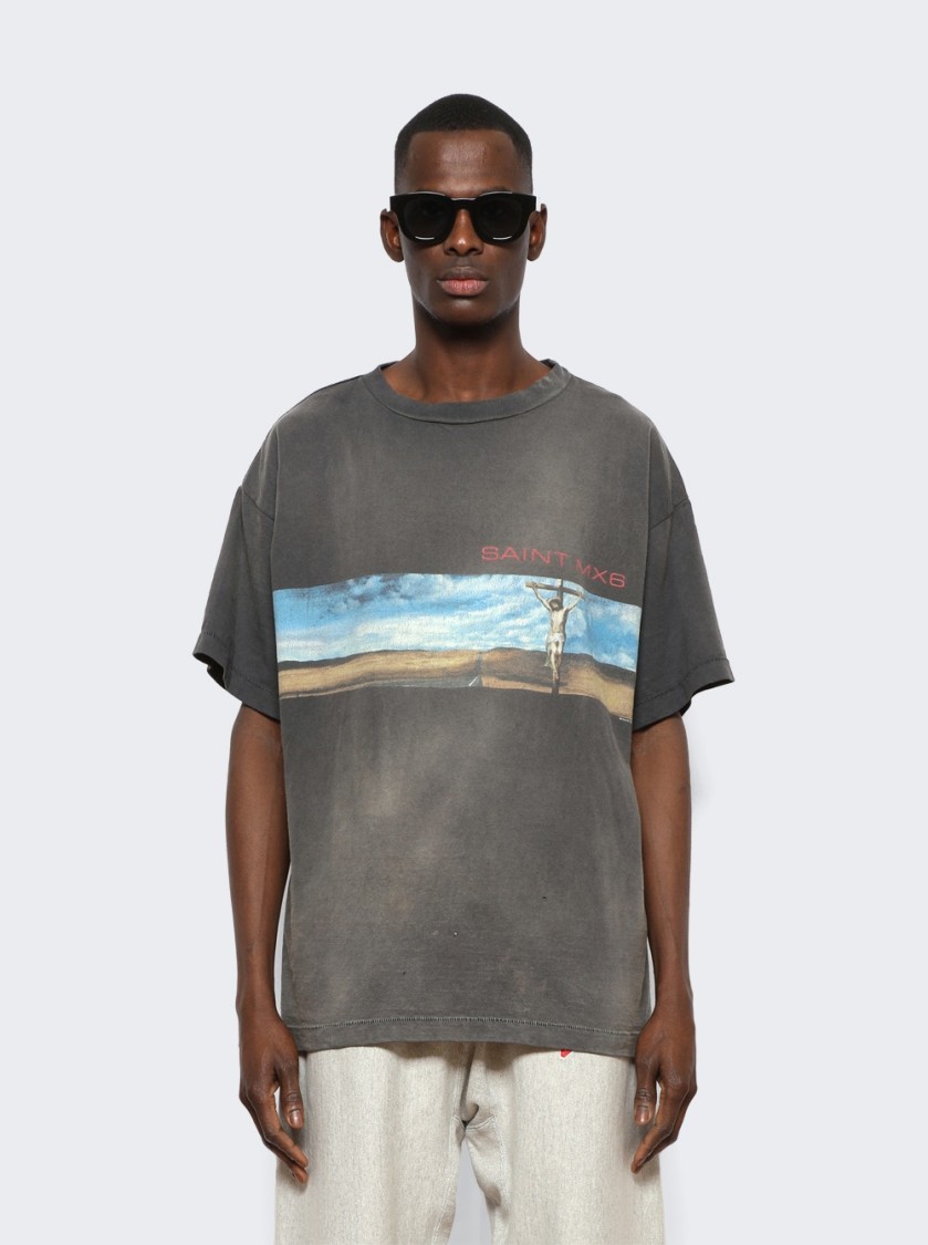 Sky Tee by Saint Michael in Black color for Luxury Clothing | THE LIST