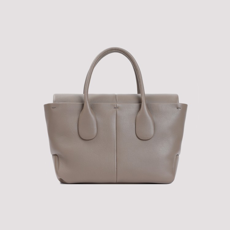 Shop Tod's Grey Calf Leather Handbag