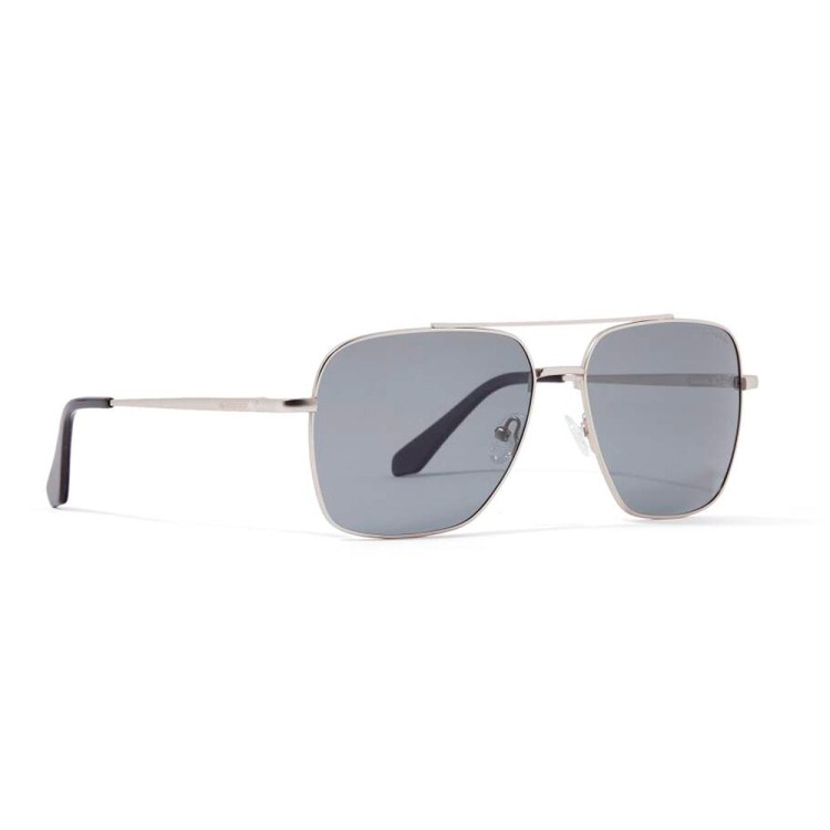 Shop Roderer Harry Aviator Polarized Sunglasses - Silver / Grey