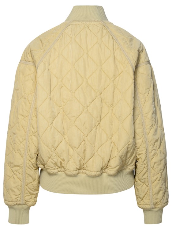 Shop Burberry Quilted Bomber Jacket In Neutrals