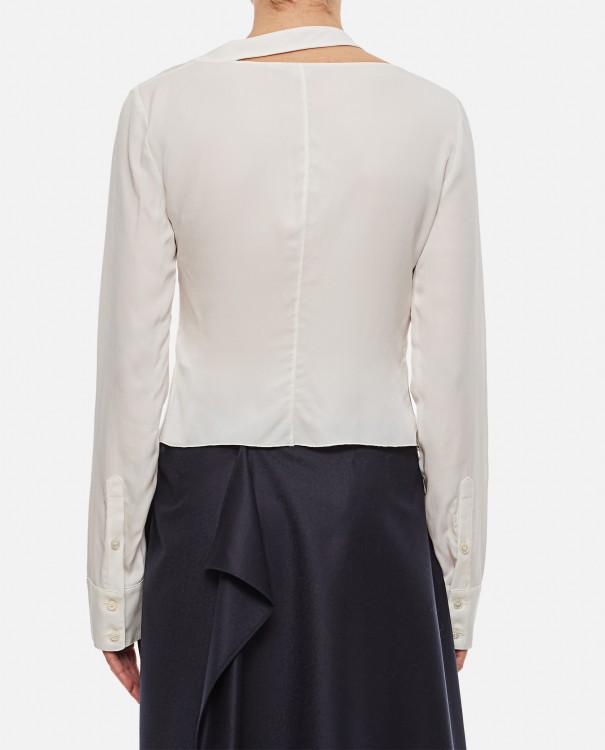 Shop Stella Mccartney Asymmetric Seam Detailed Shirt In White