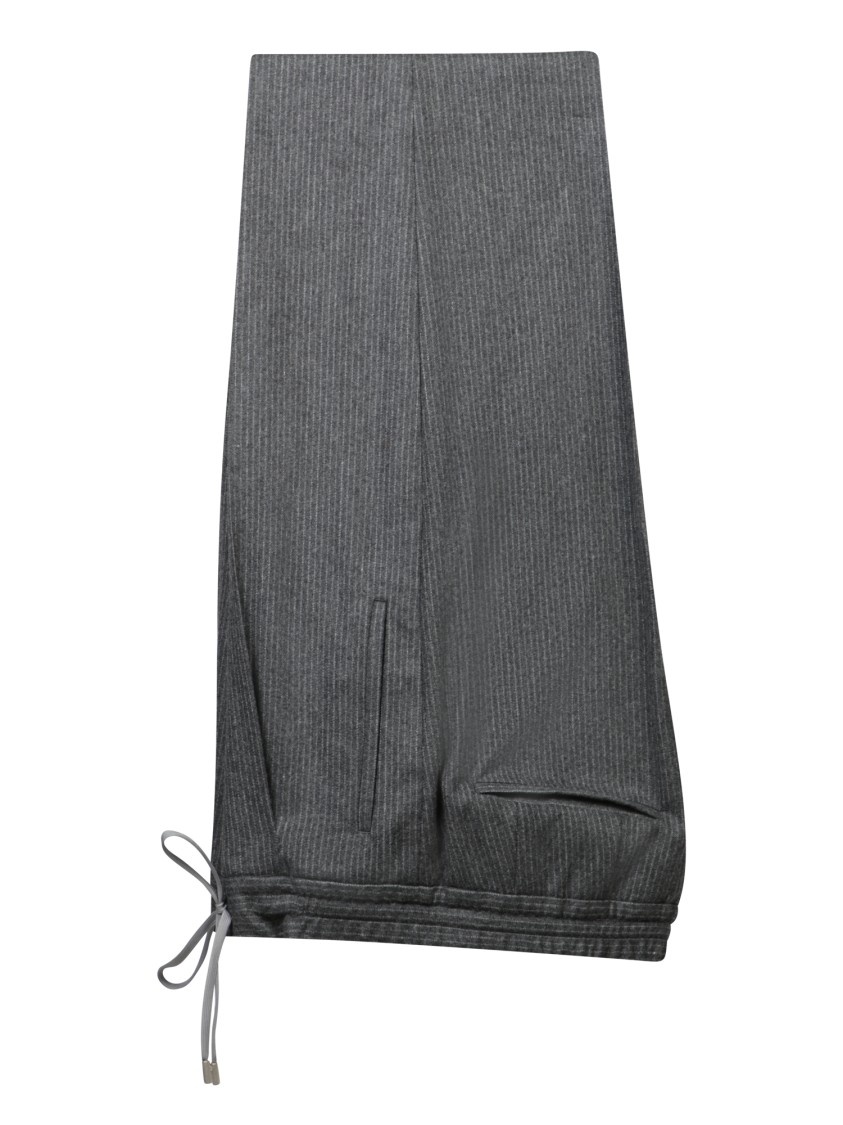 Lardini Tailored Grey Suit In Virgin Wool With Modern Fit And Pinstripe Design In Grey