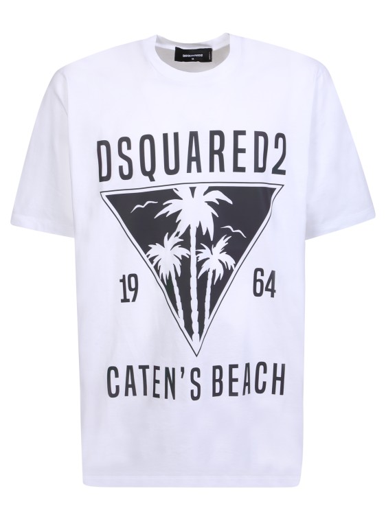 Dsquared2 Dsquared Men T-shirt D2 Caten's Beach In Neutrals