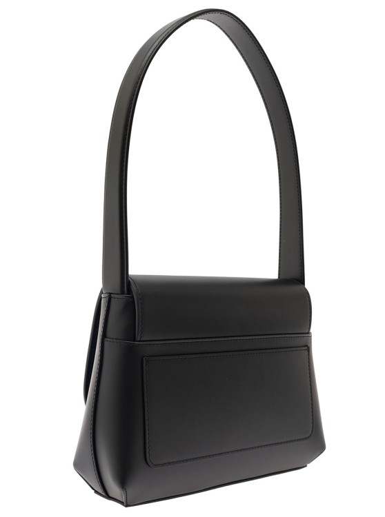 Shop Dolce & Gabbana Dg Logo' Black Shoulder Bag In 3d Quilted Logo Detail In Smooth Leather