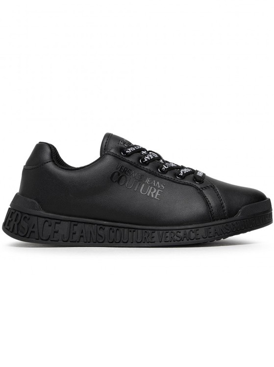 Versace Jeans Couture Black Leather Sneakers
