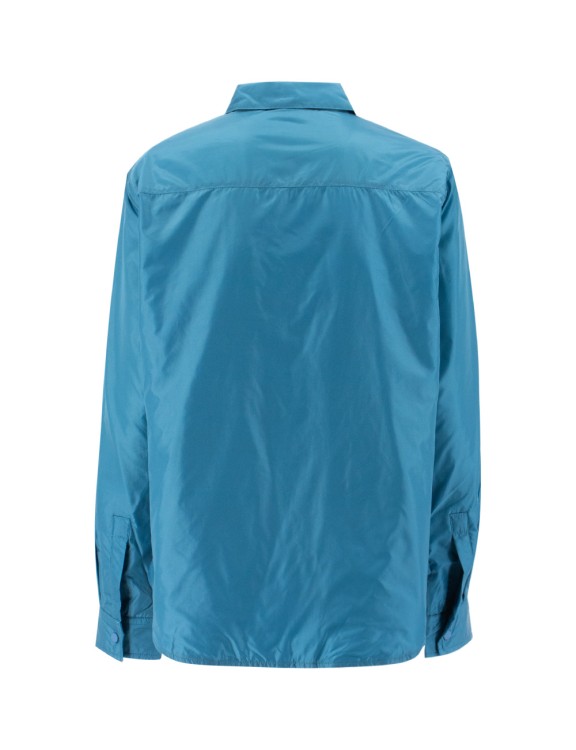 Shop Aspesi Light Blue Blouson Jacket