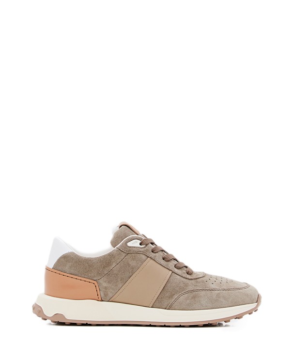 Tod's Multicolour Leather And Fabric Sneakers In Neutrals
