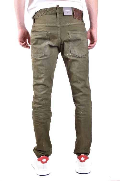 Dsquared2 Green Cotton Blend Jeans In Green