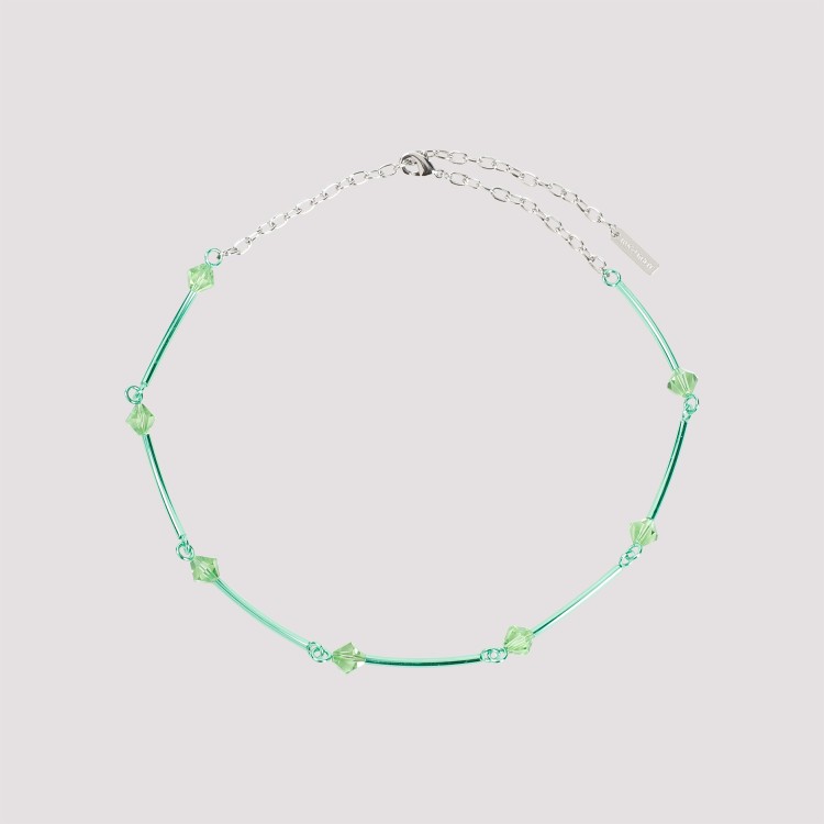 Shop Hugo Kreit Spark Chain Mint Brass Necklace In Not Applicable