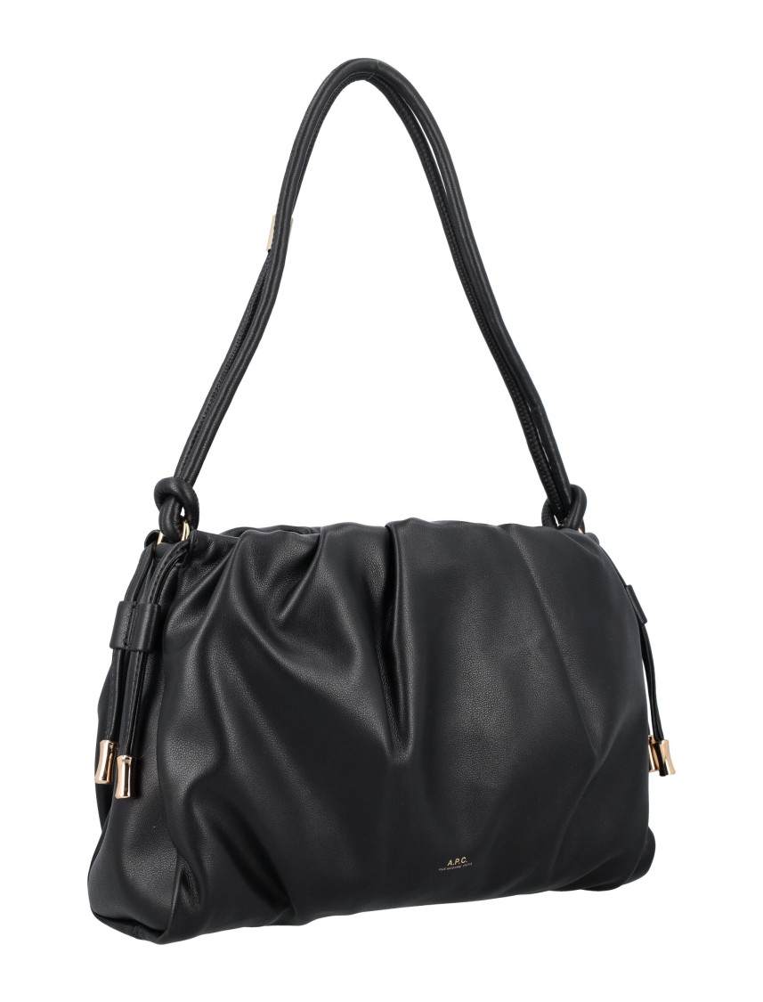 Apc A.p.c. Sac Ninon Mini Bags Recycled Material With Leather Effect In Black