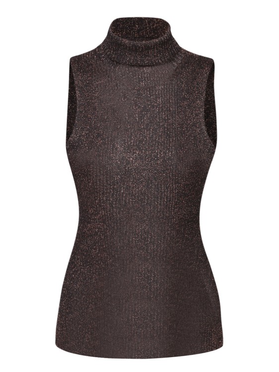 GANNI ROLL-NECK KNITTED TOP