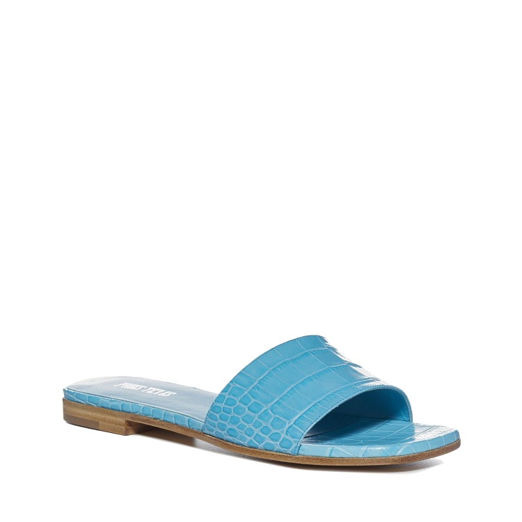 Shop Paris Texas Rosa Flat Sandals In Blue