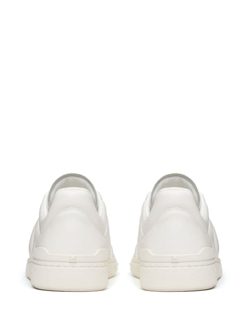 Valentino Upvillage Low Top Nappa Leather Sneaker In White