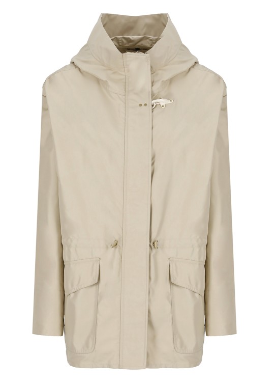 Shop Fay Parka With Hood In Neutrals