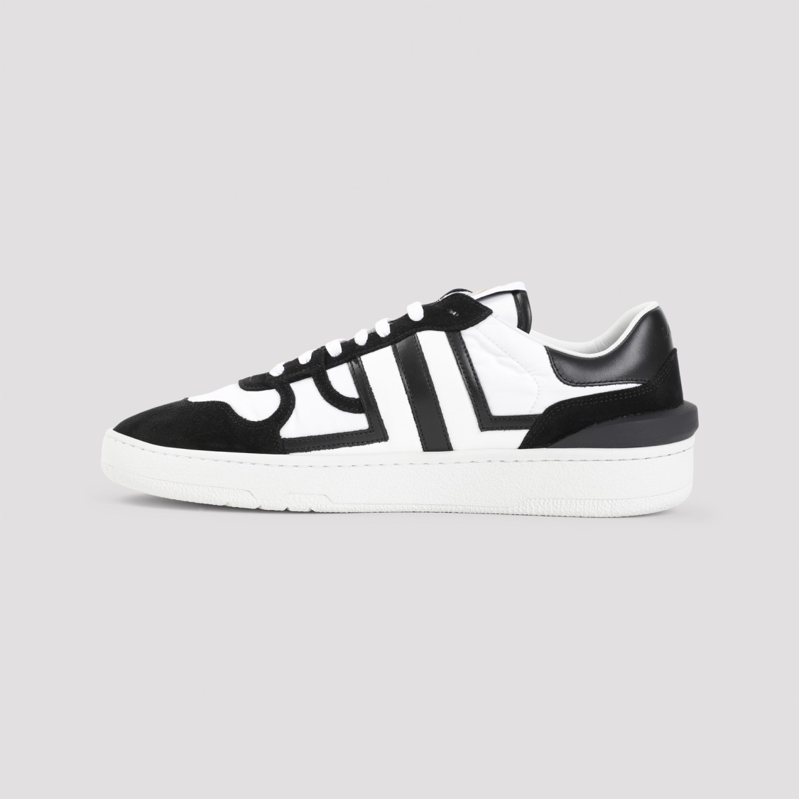 Shop Lanvin Clay Sneakers With Nylon In Black