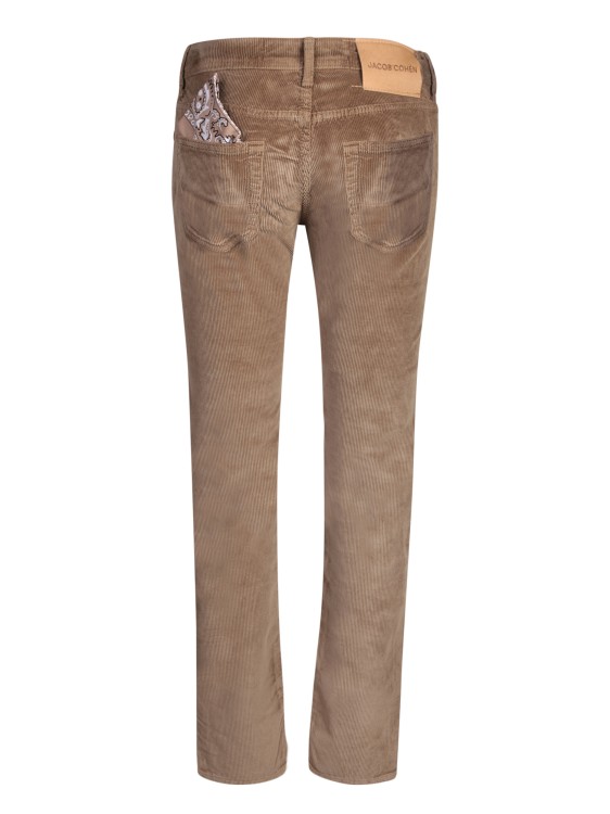 Shop Jacob Cohen Dark Beige Cropped Leg Jeans In Brown