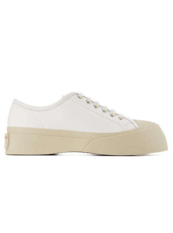 Shop Marni Pablo Lace-up Sneakers - White - Leather