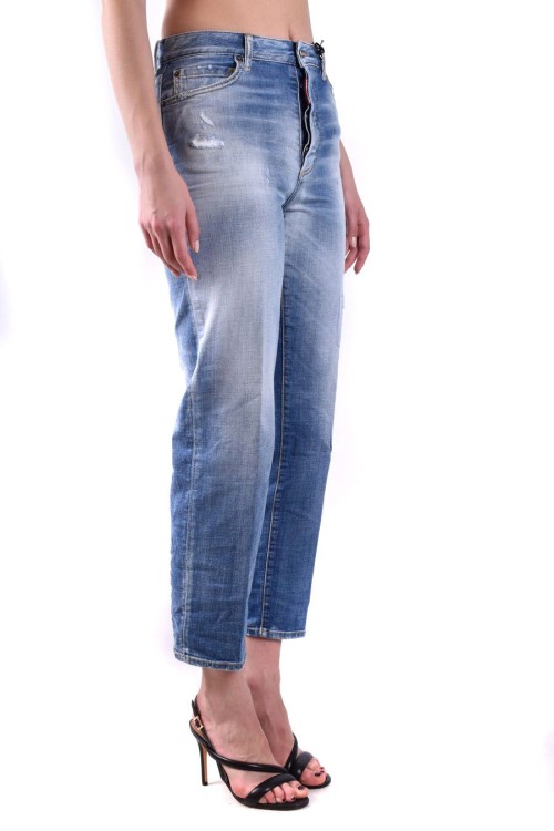 Dsquared2 Light Blue Cotton Jeans In Grey