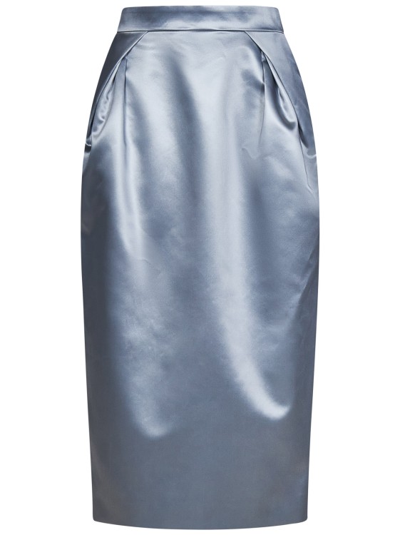 Maison Margiela Rear Zip High-waist Plain Skirt In Grey