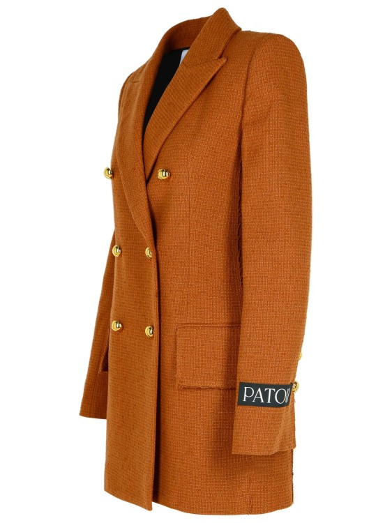 Patou Brown Wool Blend Blazer In Brown
