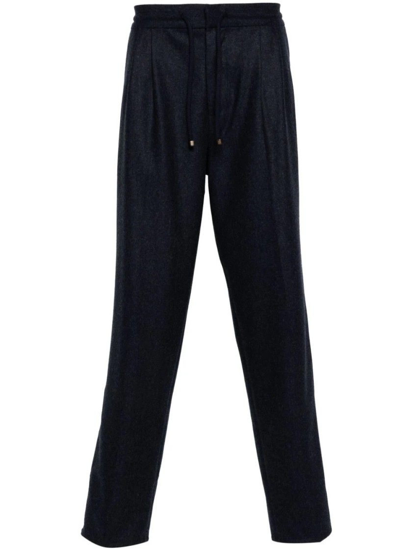 Brunello Cucinelli Dark Blue Trousers In Blue